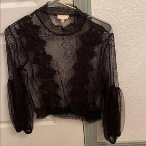 A shear turtle neck long sleeve top only worn once